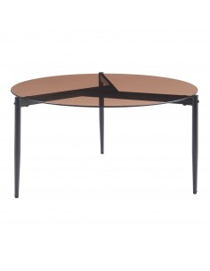 sofabord sidebord stuemøbler rundt moderne design glas