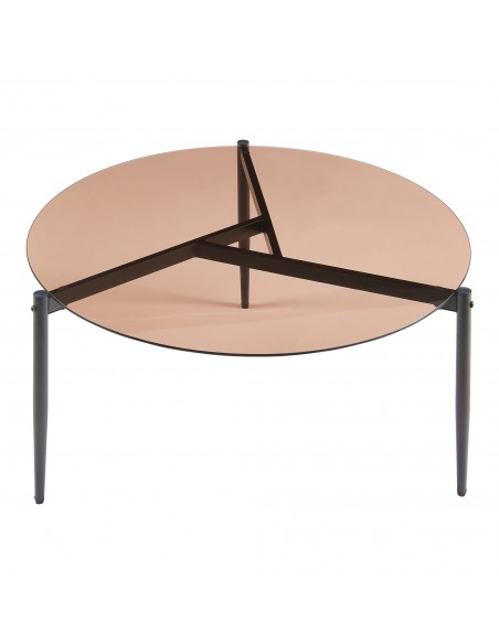 sofabord sidebord stuemøbler rundt moderne design glas