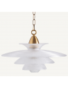 Loftlampe i stål og krystalglas Ø48 cm 1 x E14 - Antik messing/Krystal