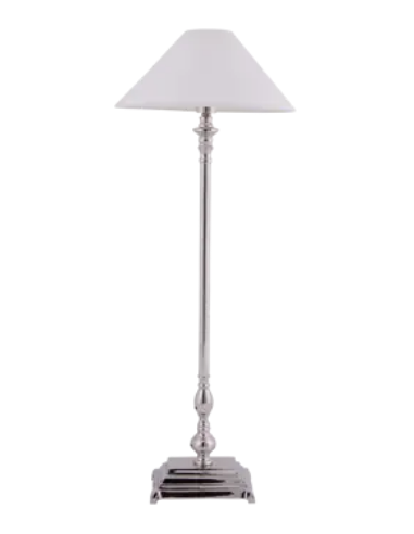 Flamant bordlampe stål krom sølv moderne design soveværelse seng sengelampe