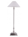 FLAMANT VINCI Bordlampe i aluminium og polyester H70 cm 1 x E27 - Poleret nikkel/Off-white