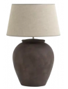 FLAMANT SIVANEL Bordlampe i ler og polyester H48 cm 1 x E27 - Rustik gråbrun/Natur