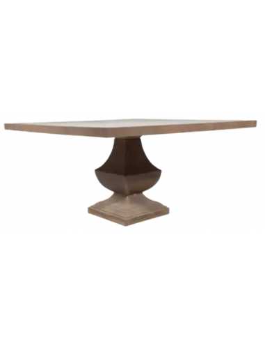 FLAMANT LUCIANO Havebord i fiberglas H73,5 x B140 x D140 cm – Antik grå