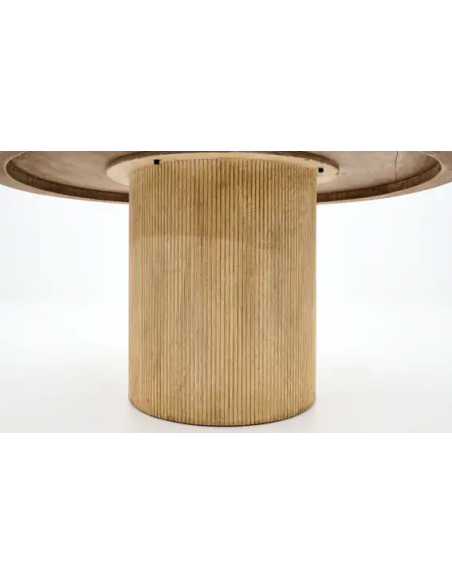 rundt spisebord 150 træ elmetræ rustikt massivt design