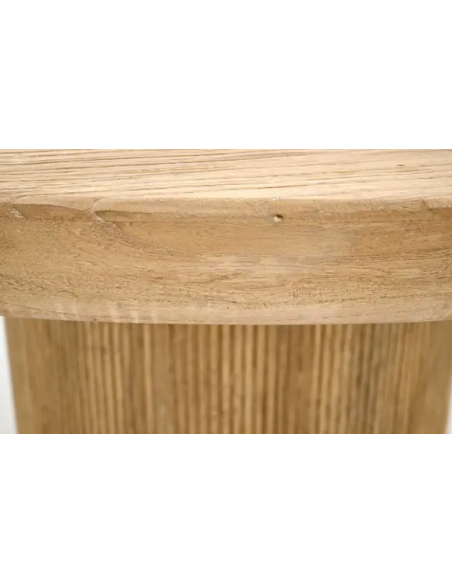 rundt spisebord 150 træ elmetræ rustikt massivt design