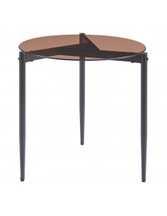 sofabord sidebord stuemøbler rundt moderne design glas