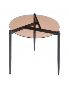 sofabord sidebord stuemøbler rundt moderne design glas 2