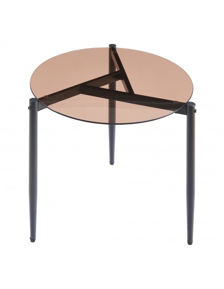 sofabord sidebord stuemøbler rundt moderne design glas