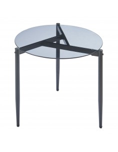 sofabord sidebord stuemøbler rundt moderne design glas 2