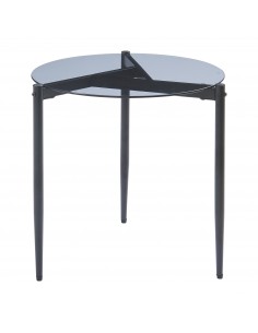 sofabord sidebord stuemøbler rundt moderne design glas