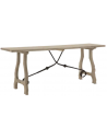 FLAMANT BRUTUS Konsolbord i jern og træ 220 x 55 cm - Antik sort/Antik natur