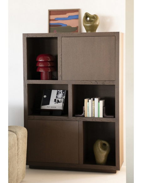 vitrineskab træ egetræ