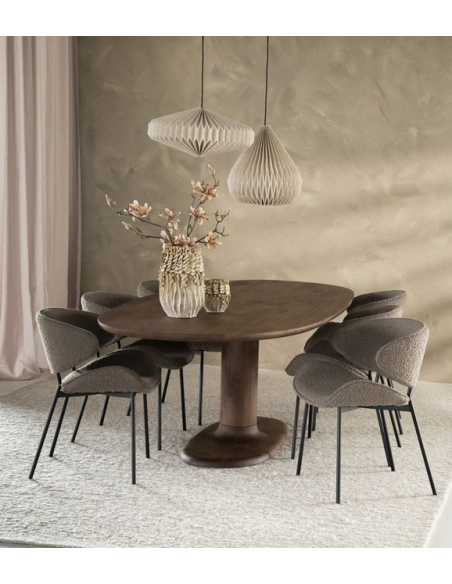 ovalt spisebord træ ovale moderne design