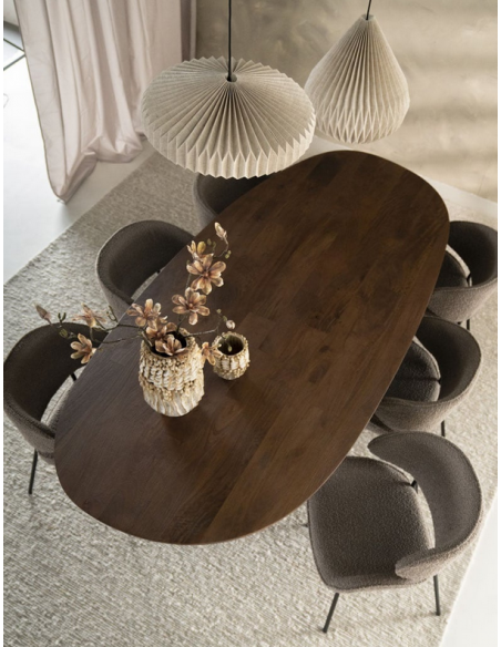 ovalt spisebord træ ovale moderne design