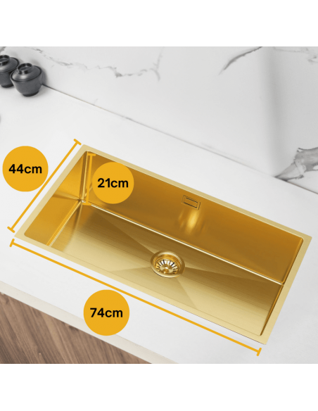 køkkenvask guld vask underlimet nedsænket bordplade køkken stål stålvask