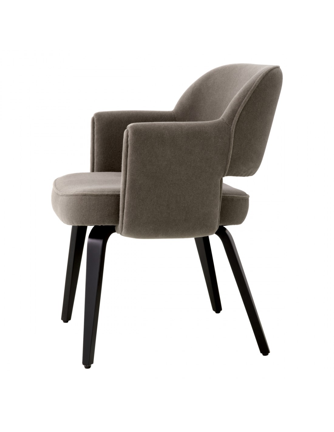 Spisebordsstol med armlæn stof moderne design grå Spisebordsstol med armlæn stof moderne design grå