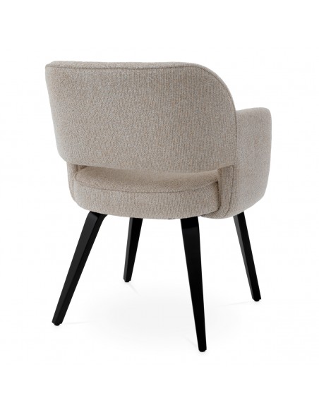 Spisebordsstol med armlæn stof moderne design beige