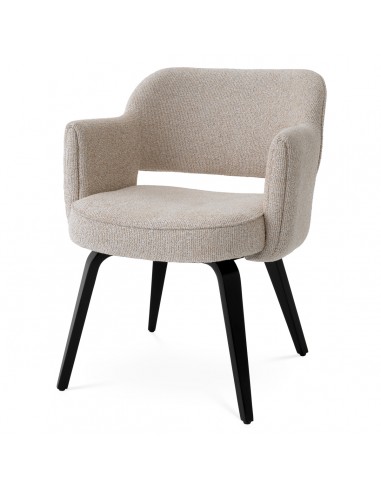 Spisebordsstol med armlæn stof moderne design beige