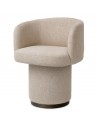 Eichholtz Marly spisebordsstol med armlæn og drejefod i viscose H76 cm - Bronze/Beige
