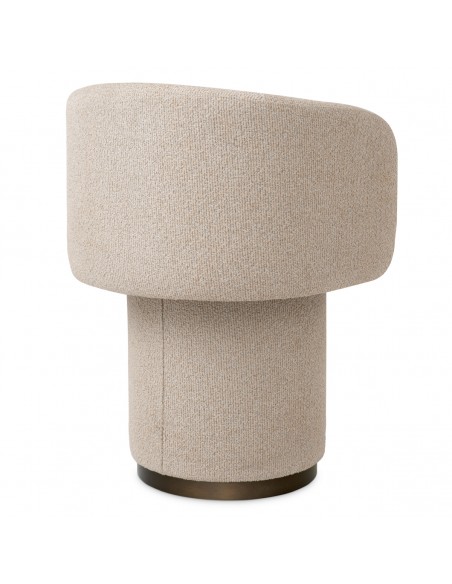Spisebordsstol med armlæn drej drejefod drejefunktion stof moderne design beige