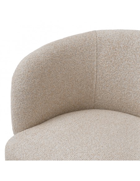 Spisebordsstol med armlæn drej drejefod drejefunktion stof moderne design beige