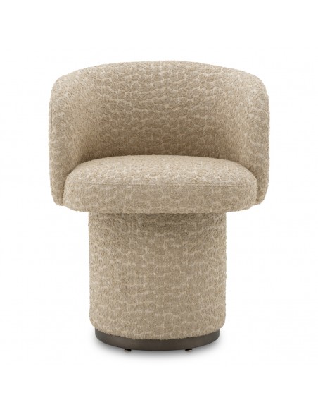 Spisebordsstol med armlæn drej drejefod drejefunktion stof moderne design beige