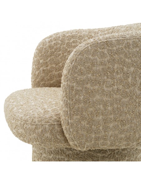 Spisebordsstol med armlæn drej drejefod drejefunktion stof moderne design beige