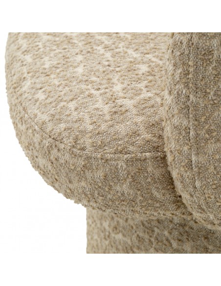 Spisebordsstol med armlæn drej drejefod drejefunktion stof moderne design beige