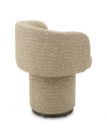 Spisebordsstol med armlæn drej drejefod drejefunktion stof moderne design beige