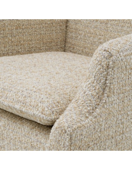 Spisebordsstol med armlæn stof moderne design beige