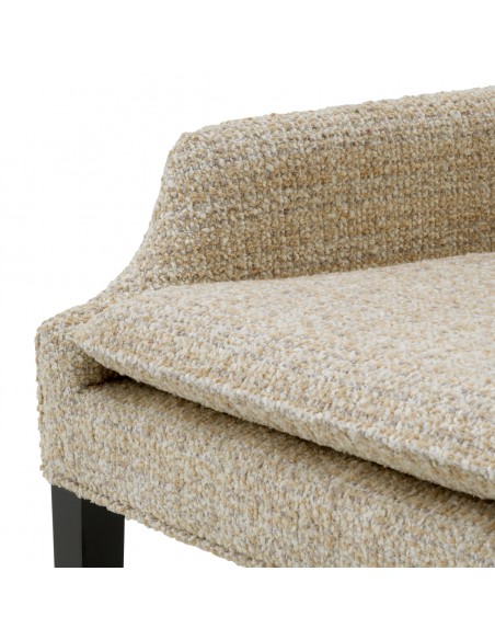 Spisebordsstol med armlæn stof moderne design beige