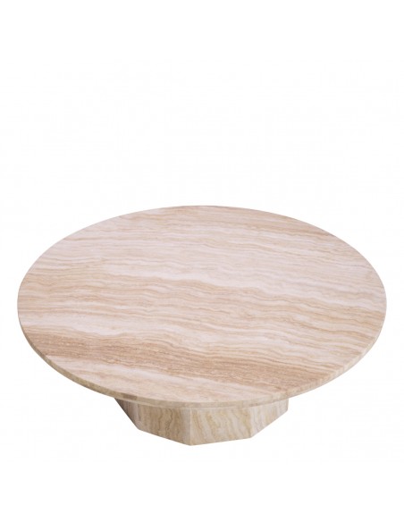 sofabord marmor rundt travertin sten eichholtz eichholts moderne design