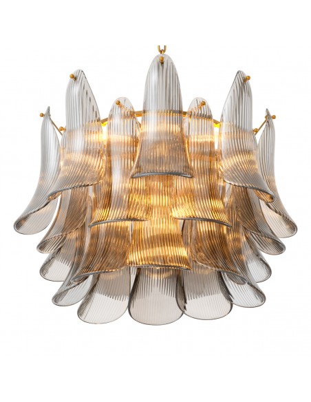 lysekrone loftlampe moderne design spisebord messing eichholtz glas