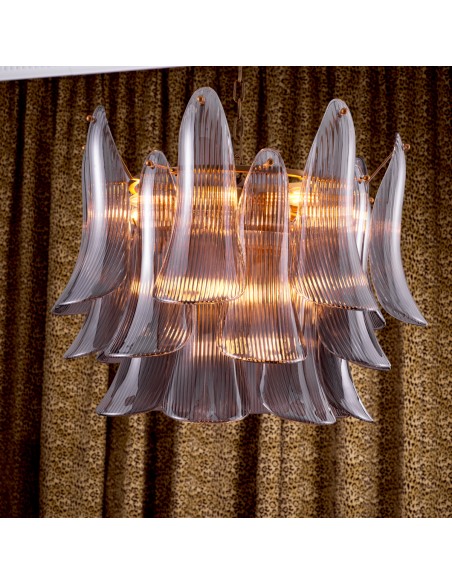 lysekrone loftlampe moderne design spisebord messing eichholtz glas
