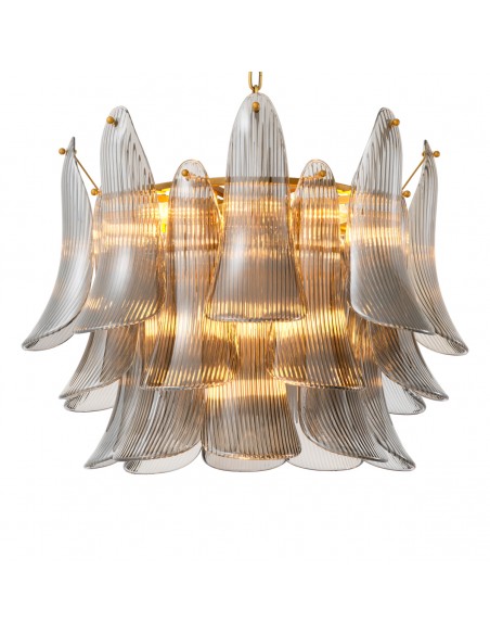 lysekrone loftlampe moderne design spisebord messing eichholtz glas