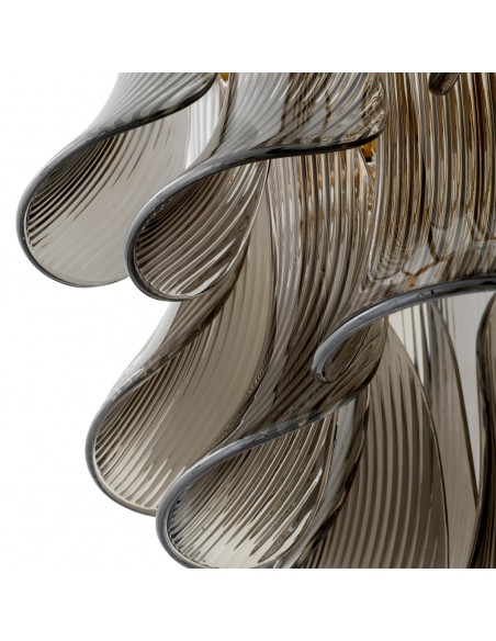 lysekrone loftlampe moderne design spisebord messing eichholtz glas