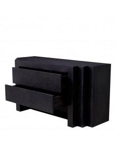 kommode sort skuffer eg egetræ træ eichholtz eichholts soveværelse moderne design 2