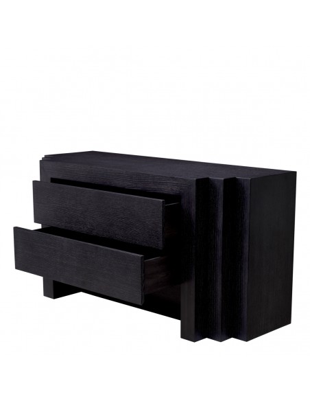 kommode sort skuffer eg egetræ træ eichholtz eichholts soveværelse moderne design