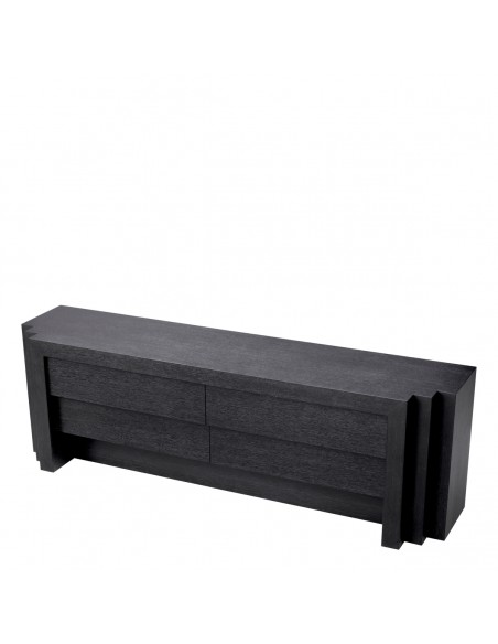 kommode sort skuffer eg egetræ træ eichholtz eichholts soveværelse moderne design