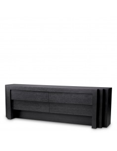 kommode sort skuffer eg egetræ træ eichholtz eichholts soveværelse moderne design