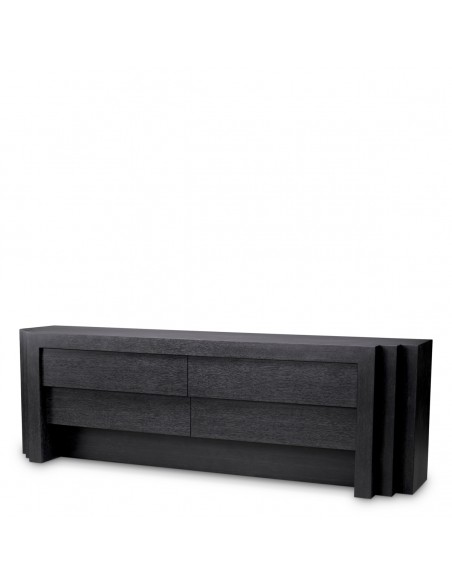 kommode sort skuffer eg egetræ træ eichholtz eichholts soveværelse moderne design