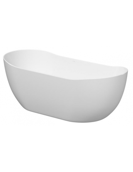 fritstående badekar 180 blank skinnende hvid akryl moderne design