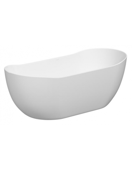 fritstående badekar 180 blank skinnende hvid akryl moderne design