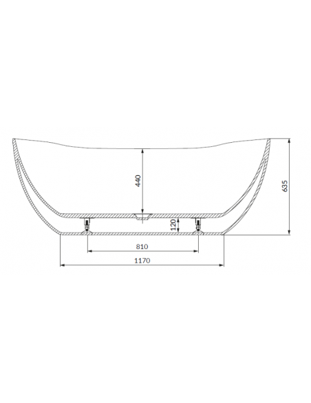 fritstående badekar 180 blank skinnende hvid akryl moderne design
