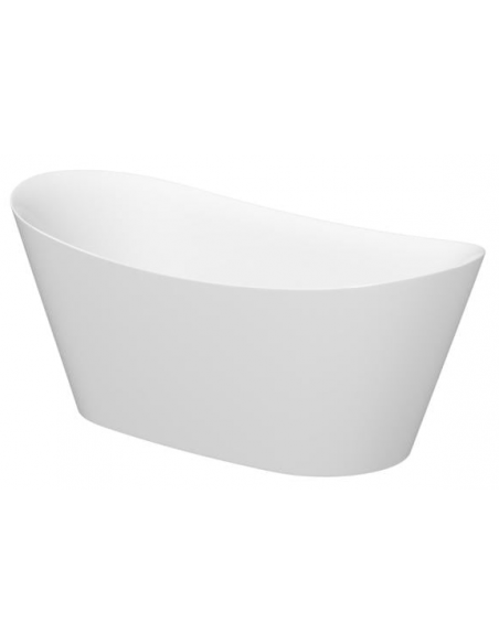 fritstående badekar 170 blank skinnende hvid akryl moderne design