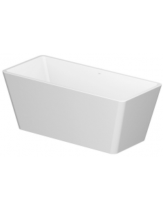 fritstående badekar 160 blank skinnende hvid akryl moderne design