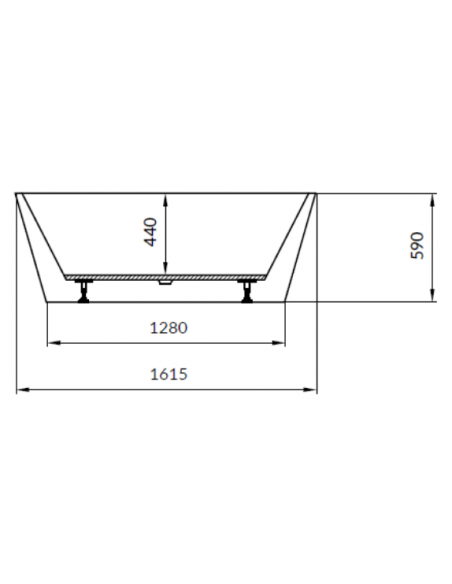 fritstående badekar 160 blank skinnende hvid akryl moderne design