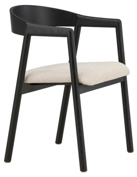 spisebordsstole med armlæn sort træ moderne nordisk skandinavisk dansk design