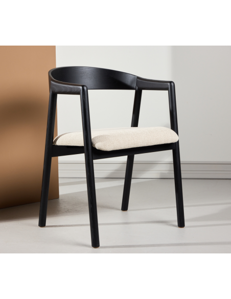 spisebordsstole med armlæn sort træ moderne nordisk skandinavisk dansk design