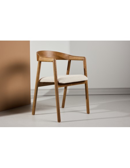 spisebordsstole med armlæn brun træ moderne nordisk skandinavisk dansk design